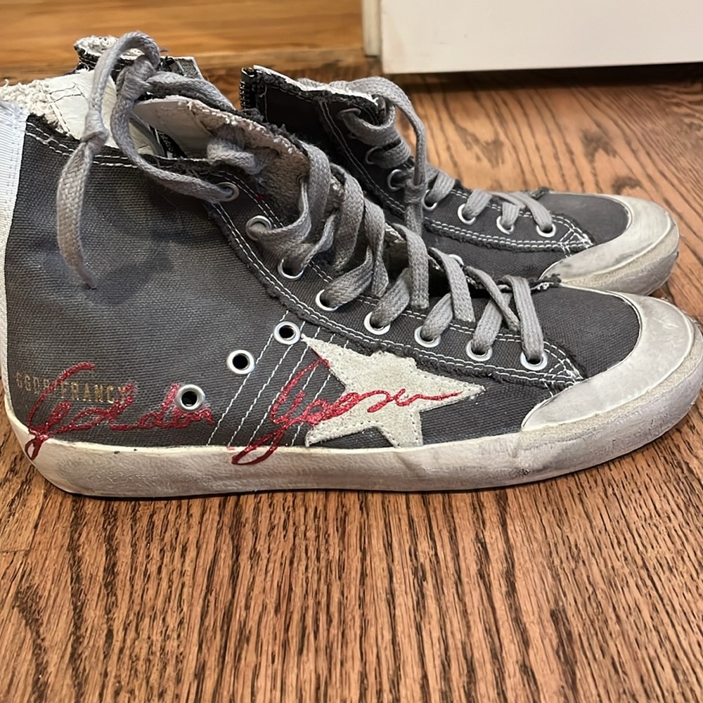 Golden Goose High Tops Sneakers Francy Logo - Gray (37) excellent condition